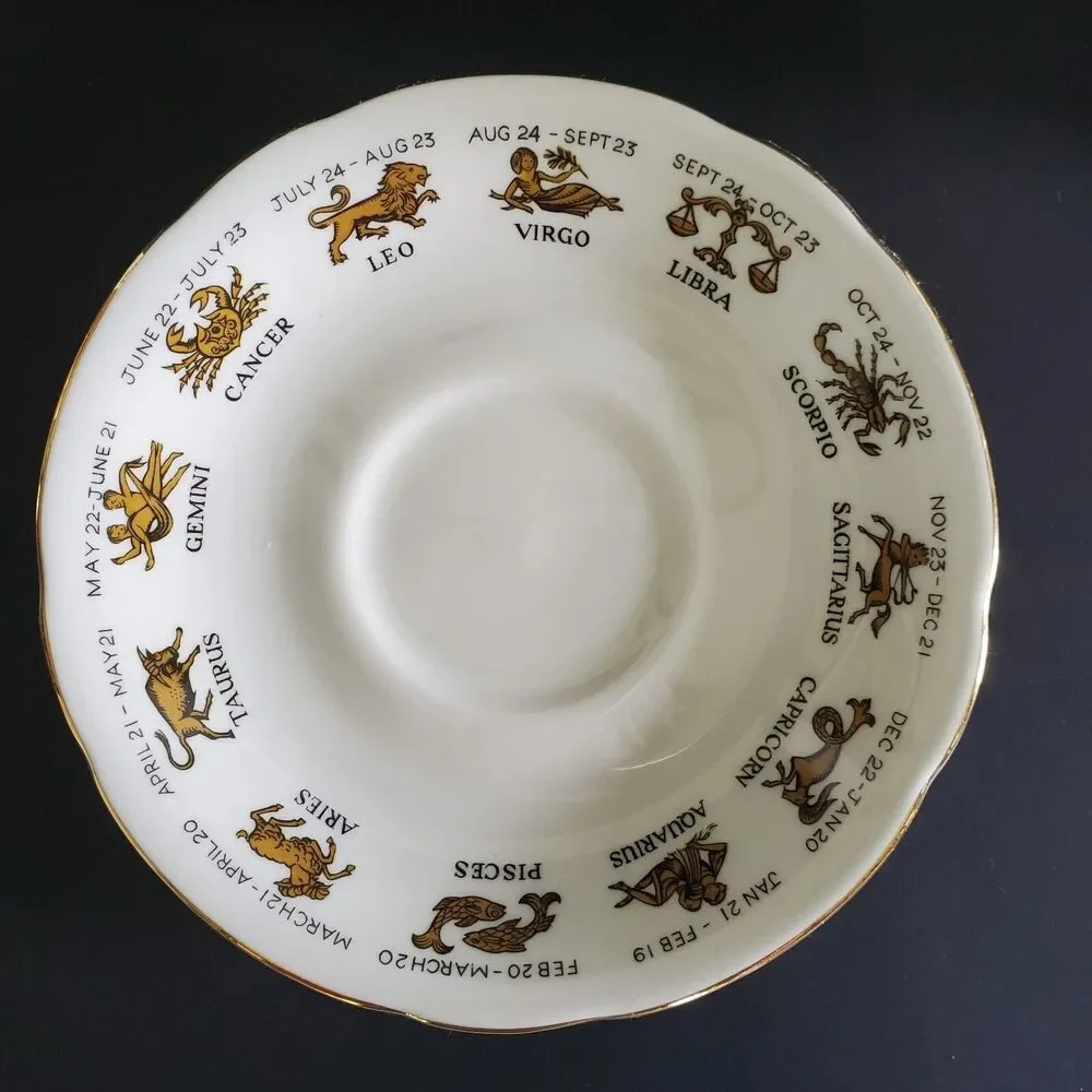 Capricorn 12/22-1/20 Teacup Saucer Astrology Zodiac Sign Regal Bone China Englan